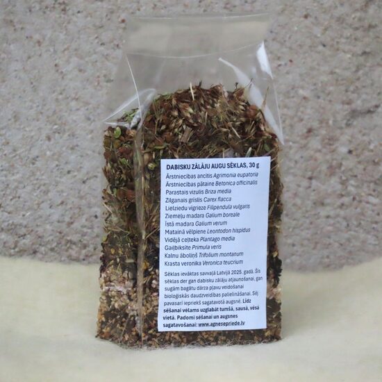 Dabisku zālāju indikatorsugu sēklu izlase, 30 g – dāvanai